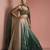 dark green sequins sheeting ombre lehenga set with blouse and dupatta