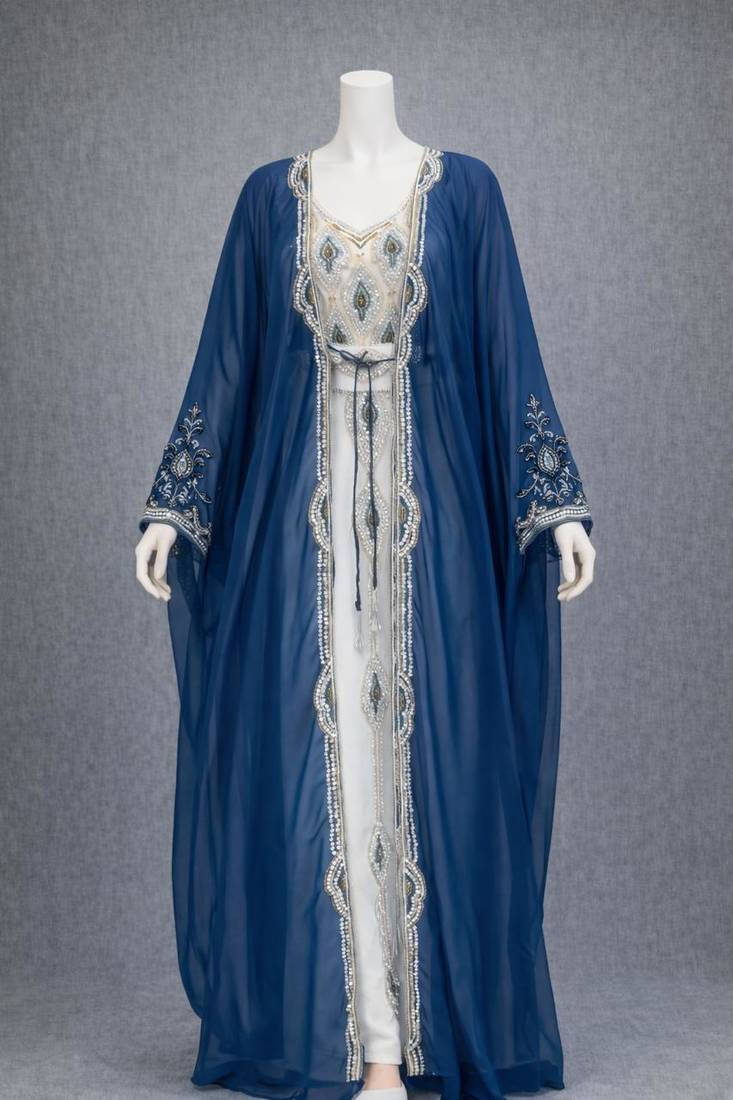 Handmade Kaftan Modest Wedding Party Wear