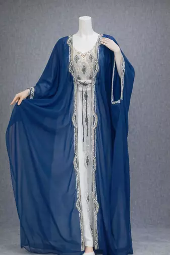 Handmade Kaftan Modest Wedding Party Wear