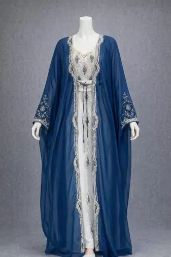 Handmade Kaftan Modest Wedding Party Wear