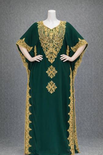 Abaya Georgette Zari Embroidered Kaftan