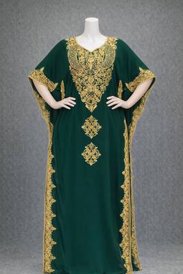 Abaya Georgette Zari Embroidered Kaftan 1