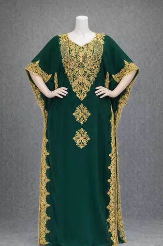 Abaya Georgette Zari Embroidered Kaftan