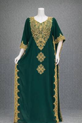 Abaya Georgette Zari Embroidered Kaftan 2