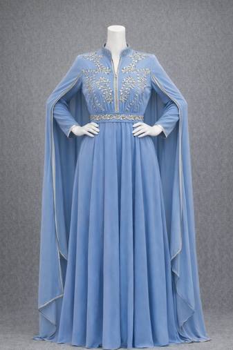 Abaya Georgette Zari Embroidered Kaftan
