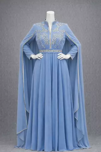 Abaya Georgette Zari Embroidered Kaftan