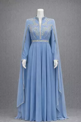 Abaya Georgette Zari Embroidered Kaftan