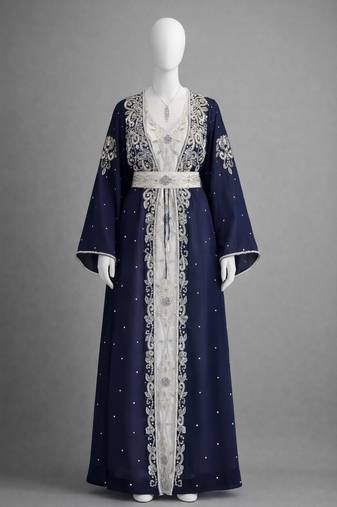 Abaya Georgette Zari Embroidered Kaftan