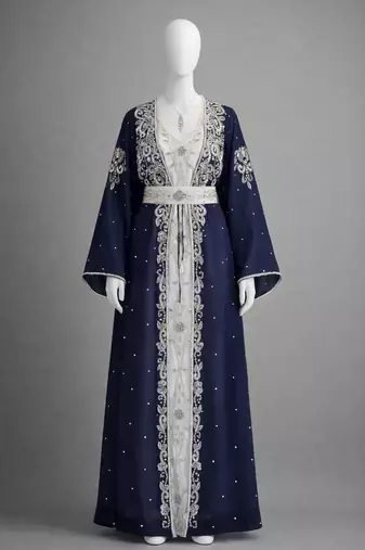 Abaya Georgette Zari Embroidered Kaftan