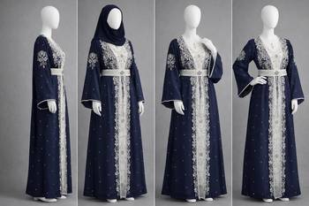 Abaya Georgette Zari Embroidered Kaftan 2