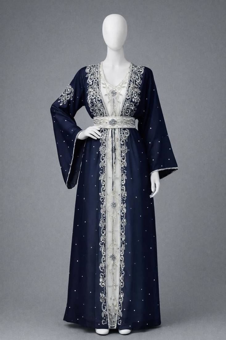 Abaya Georgette Zari Embroidered Kaftan
