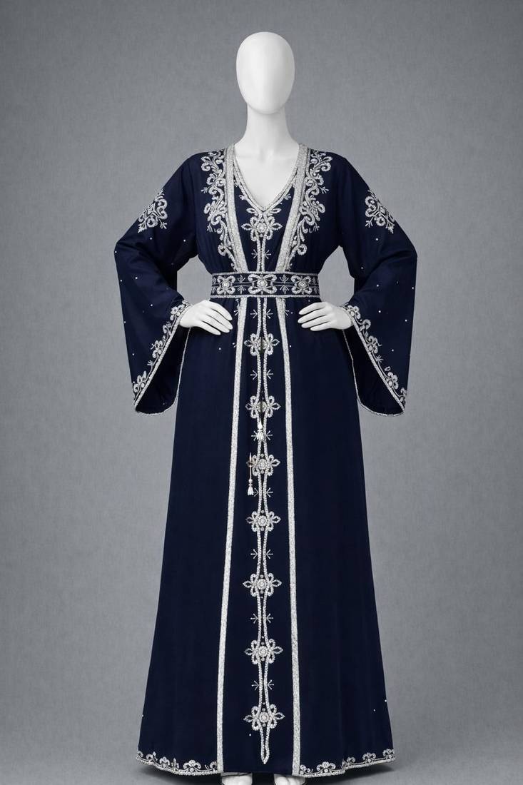 Abaya Georgette Zari Embroidered Kaftan