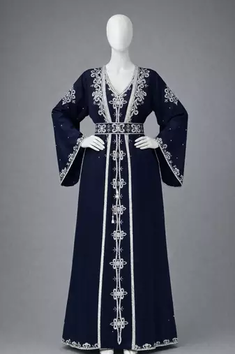 Abaya Georgette Zari Embroidered Kaftan