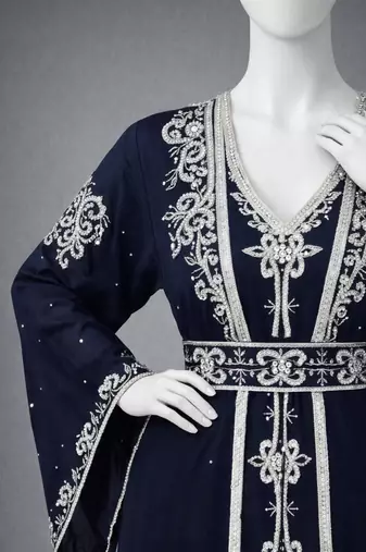 Abaya Georgette Zari Embroidered Kaftan