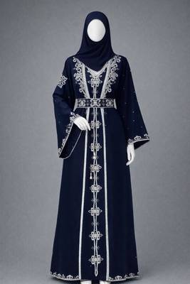 Abaya Georgette Zari Embroidered Kaftan 3
