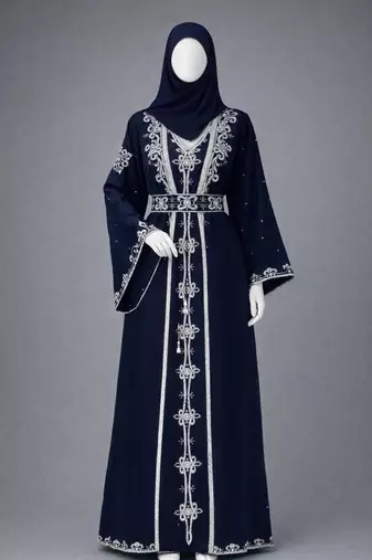 Abaya Georgette Zari Embroidered Kaftan
