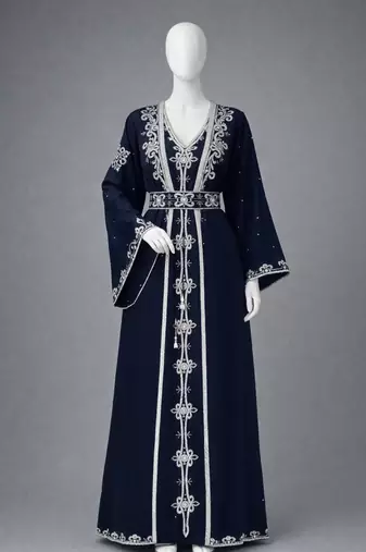 Abaya Georgette Zari Embroidered Kaftan