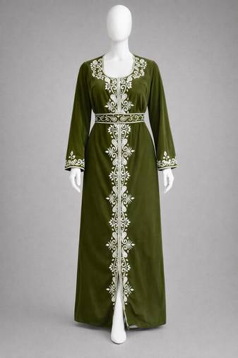 Abaya Georgette Zari Embroidered Kaftan