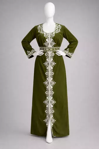 Abaya Georgette Zari Embroidered Kaftan