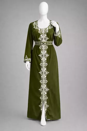 Abaya Georgette Zari Embroidered Kaftan