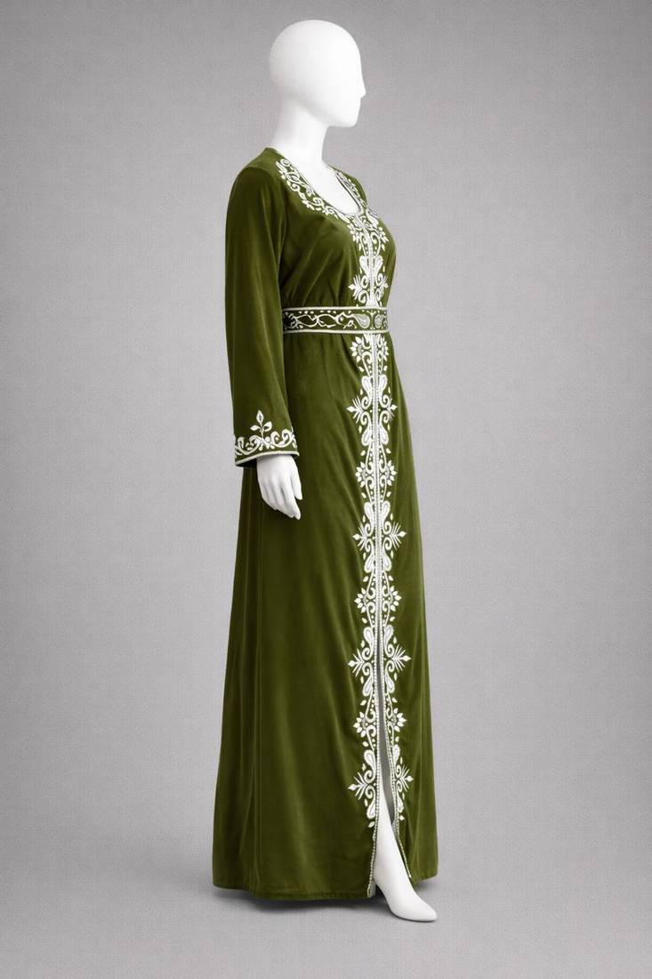 Abaya Georgette Zari Embroidered Kaftan