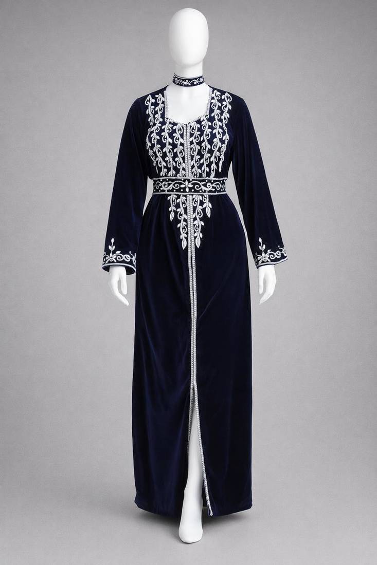 Handmade Kaftan Modest Wedding Party Wear