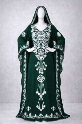 Abaya Georgette Zari Embroidered Kaftan 1