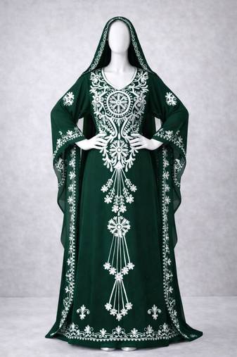 Abaya Georgette Zari Embroidered Kaftan