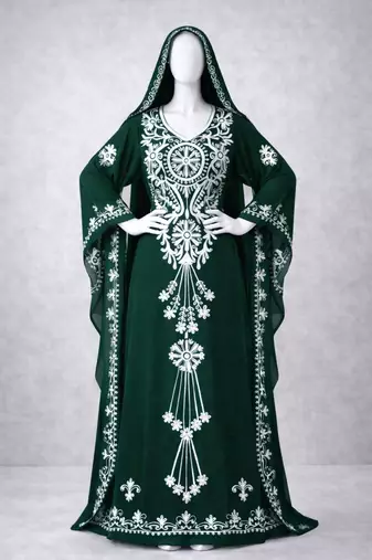 Abaya Georgette Zari Embroidered Kaftan