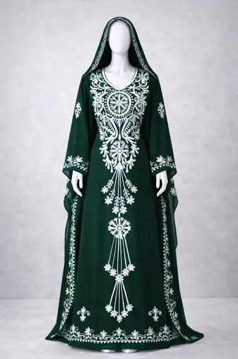 Abaya Georgette Zari Embroidered Kaftan