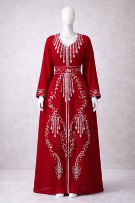 Handmade Kaftan Modest Wedding Party Wear 2
