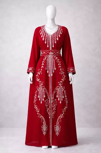 Handmade Kaftan Modest Wedding Party Wear