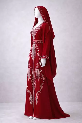 Handmade Kaftan Modest Wedding Party Wear