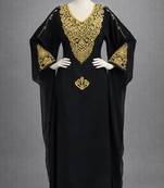 Moroccan Caftan Georgette Zari Embroidered Kaftan