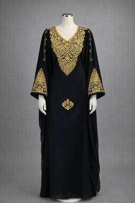 Moroccan Caftan Georgette Zari Embroidered Kaftan 4