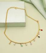 Multi color amrapali hansli necklace