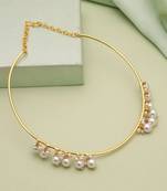 White color amrapali hansli necklace