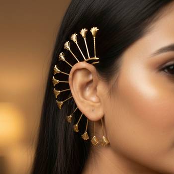 Gold color amrapali ear cuff 2
