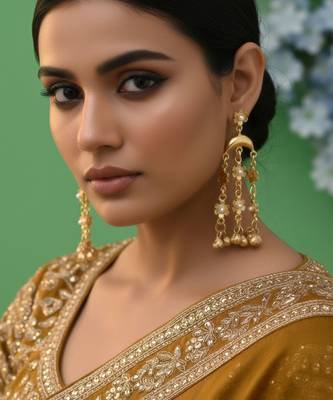 Gold color amrapali earrings 3