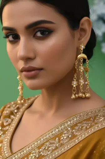 Gold color amrapali earrings