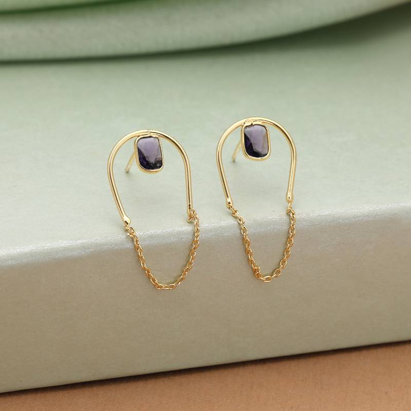 Purple color amrapali earrings