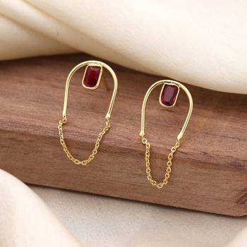 Maroon color amrapali earrings 1