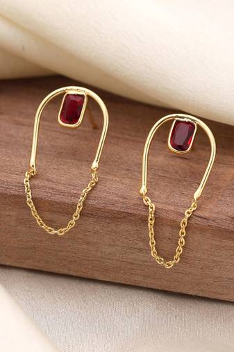 Maroon color amrapali earrings