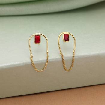 Maroon color amrapali earrings 2