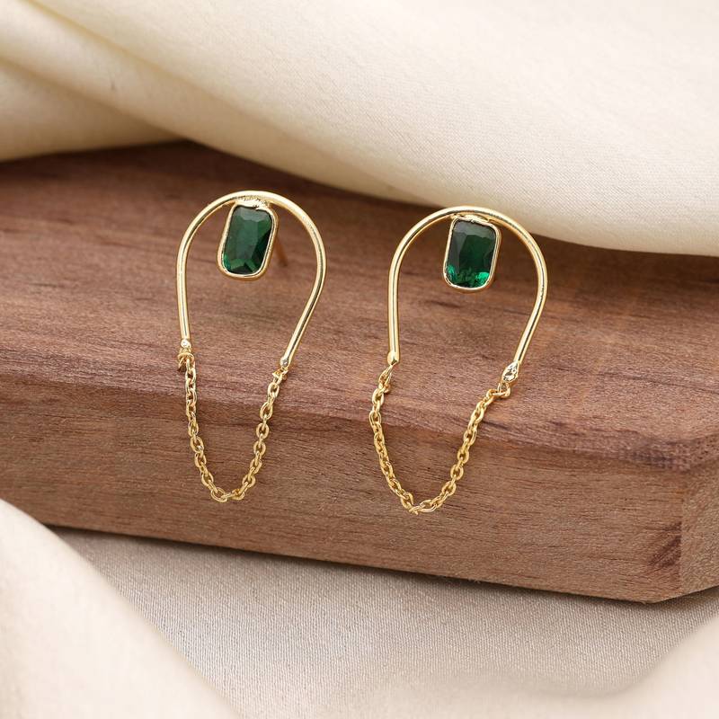 Green color amrapali earrings