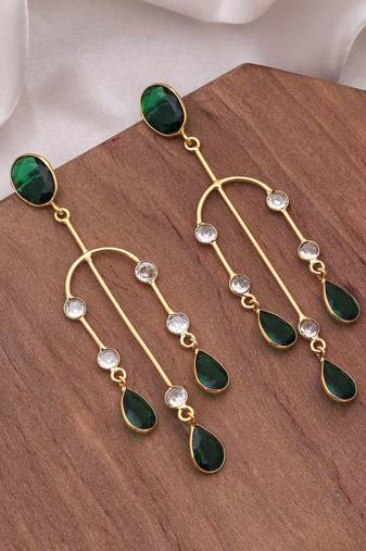 Green color amrapali earrings
