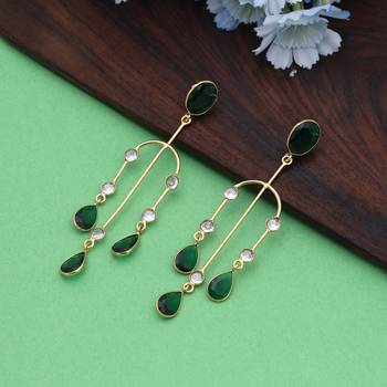 Green color amrapali earrings 2