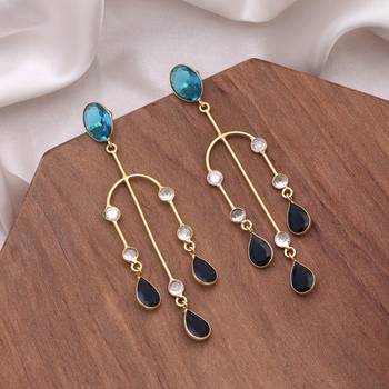 Blue color amrapali earrings 1