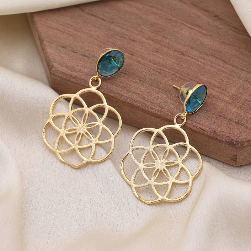 Sky blue color amrapali earrings