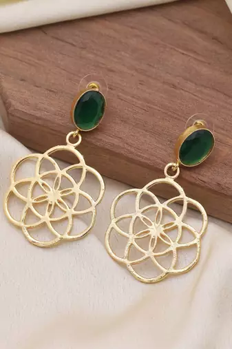 Green color amrapali earrings